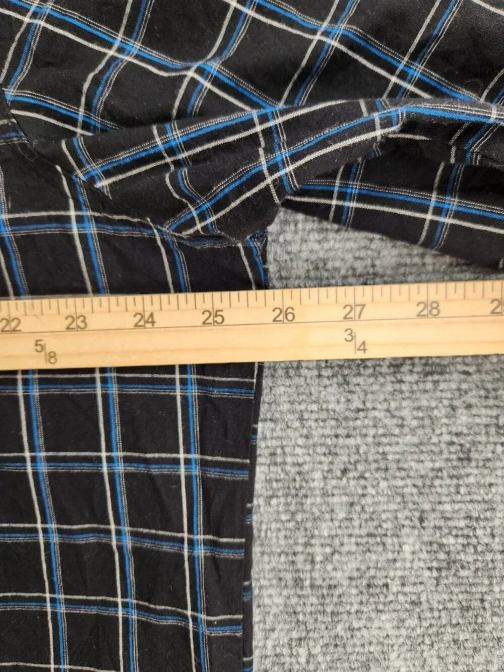Wrangler Men Long Sleeve Pearl Snap Up Shirt Woven Western Black Plaid XL Adult